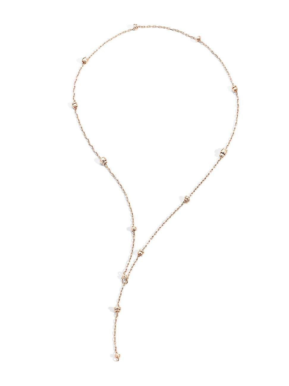 Womens Iconica 18K Rose Gold Lariat Necklace Product Image