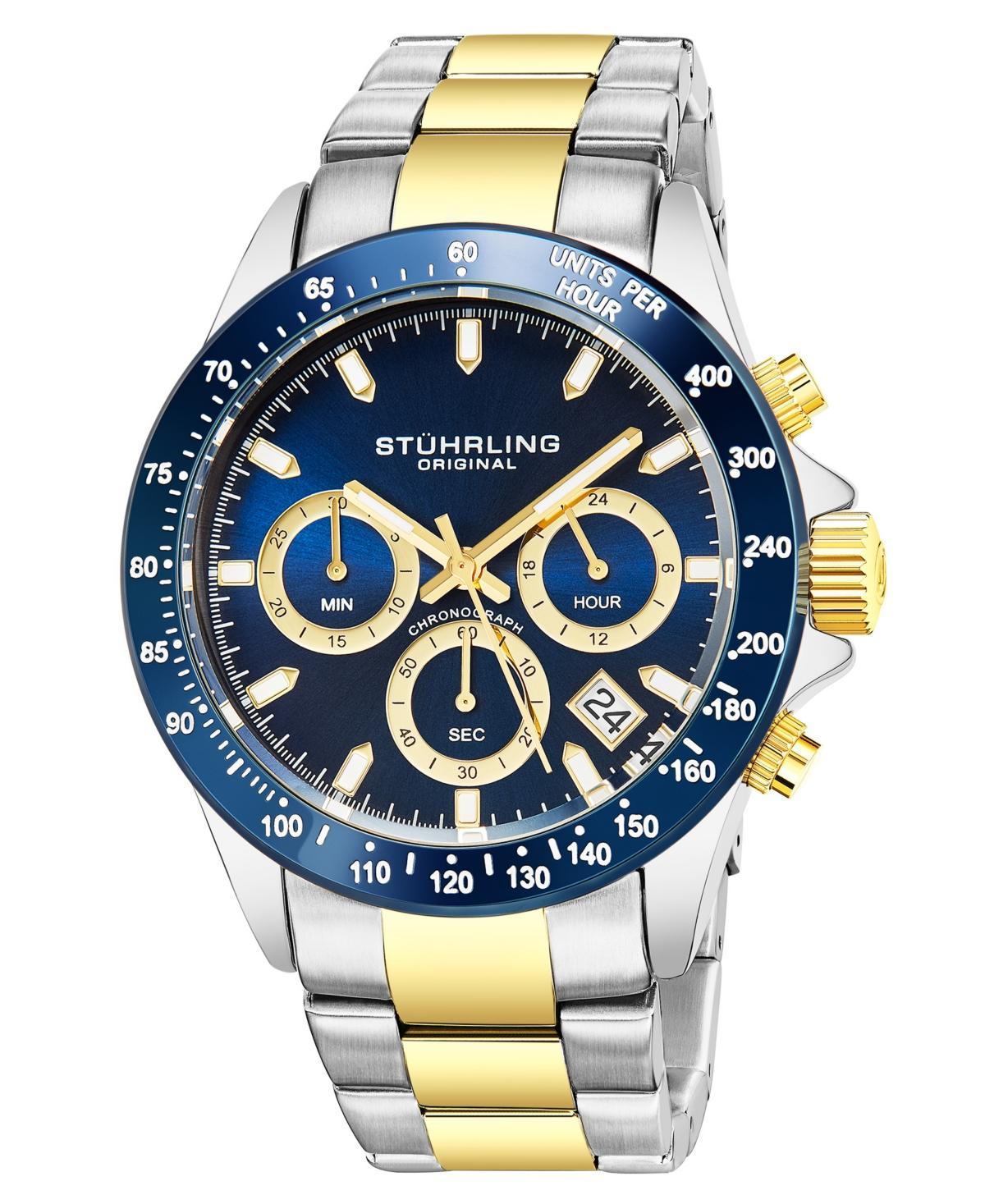 Stuhrling Mens Silver Tone Stainless Steel Bracelet Watch 42mm Product Image