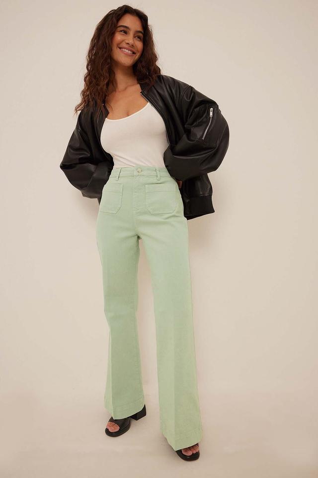 70´s Front Pocket Wide Leg Jeans Product Image