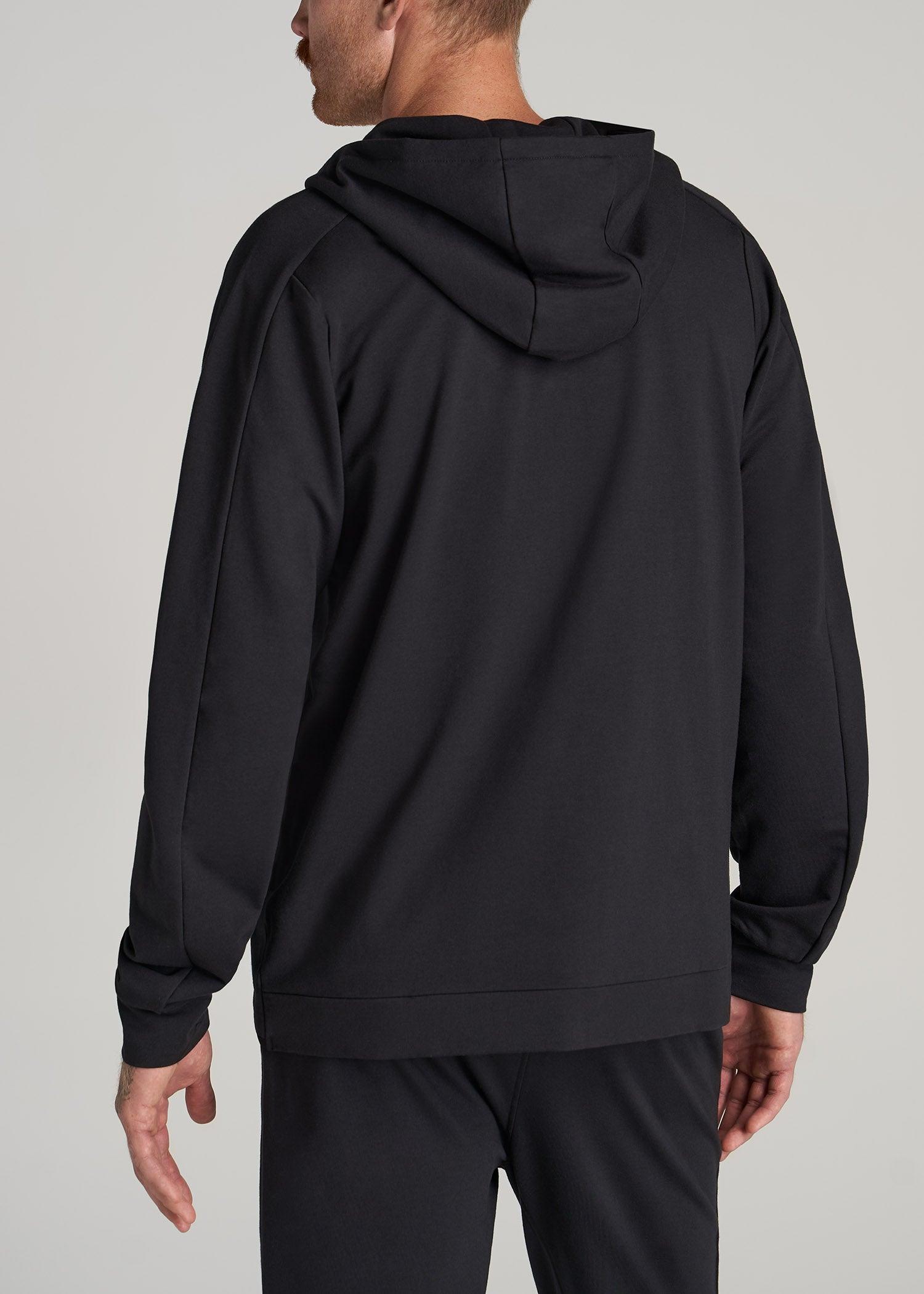 A.T. Performance French Terry Full Zip Hoodie for Tall Men in Black Product Image