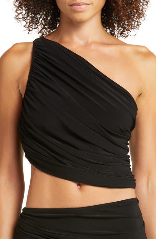 Norma Kamali Diana One-Shoulder Swim Top Product Image