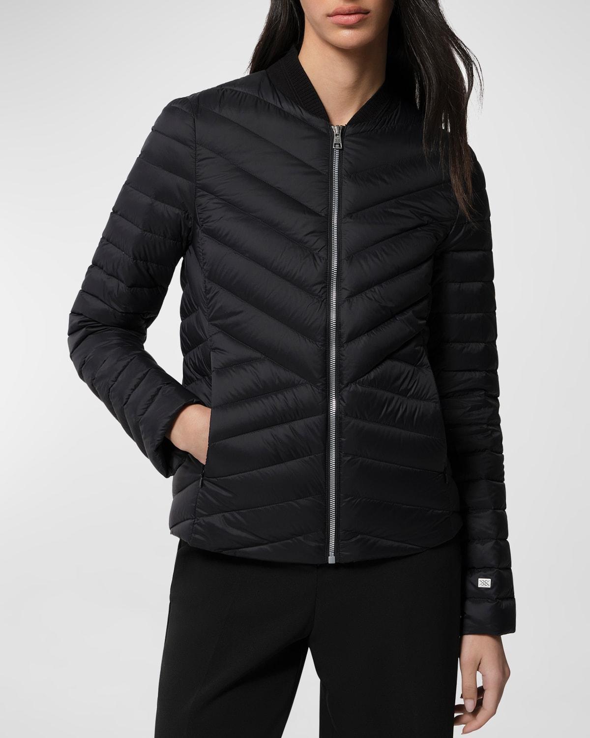 Chevron-Quilted Lightweight Down Jacket Product Image