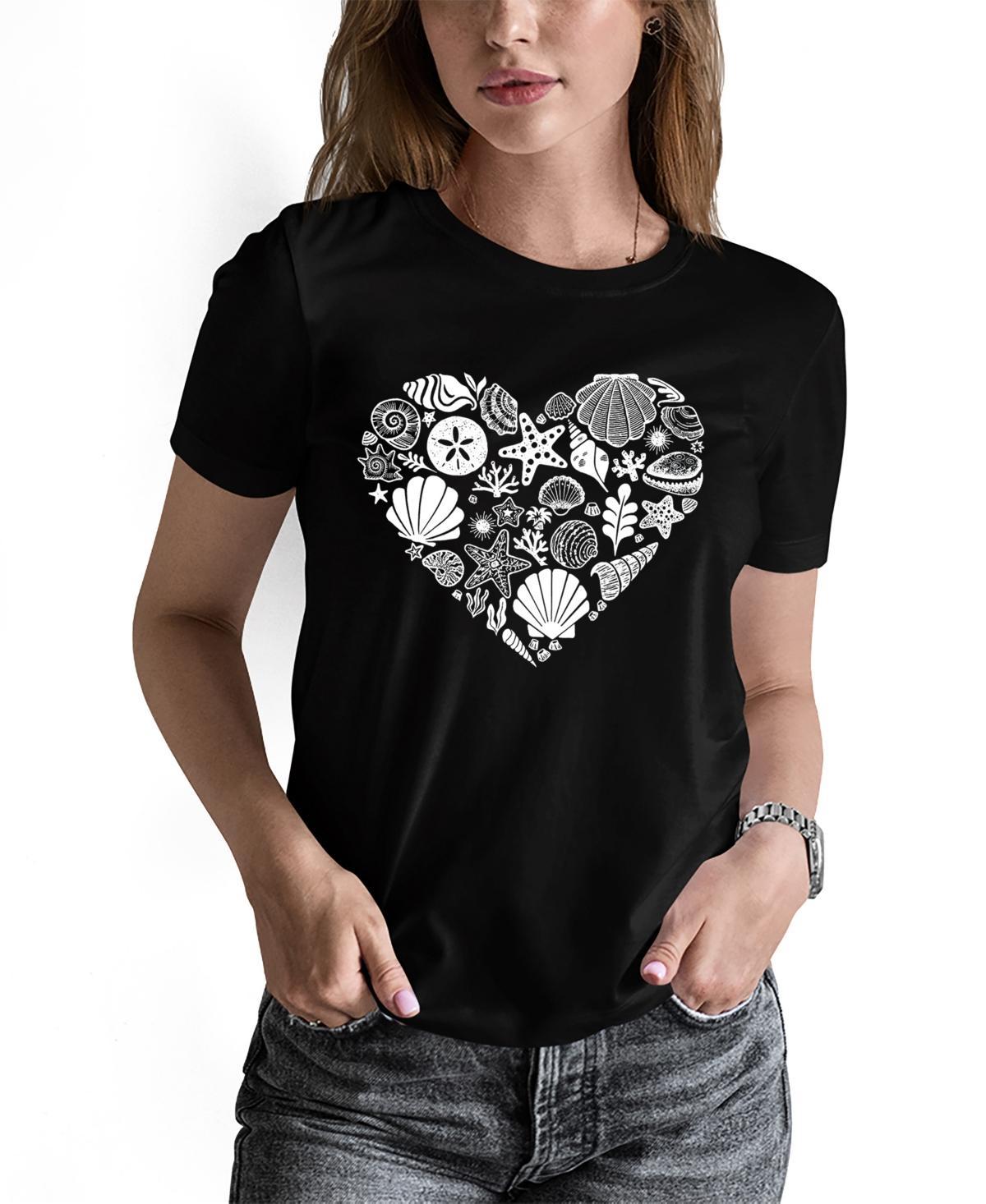 Women's Word Art Seashell T-Shirt Product Image