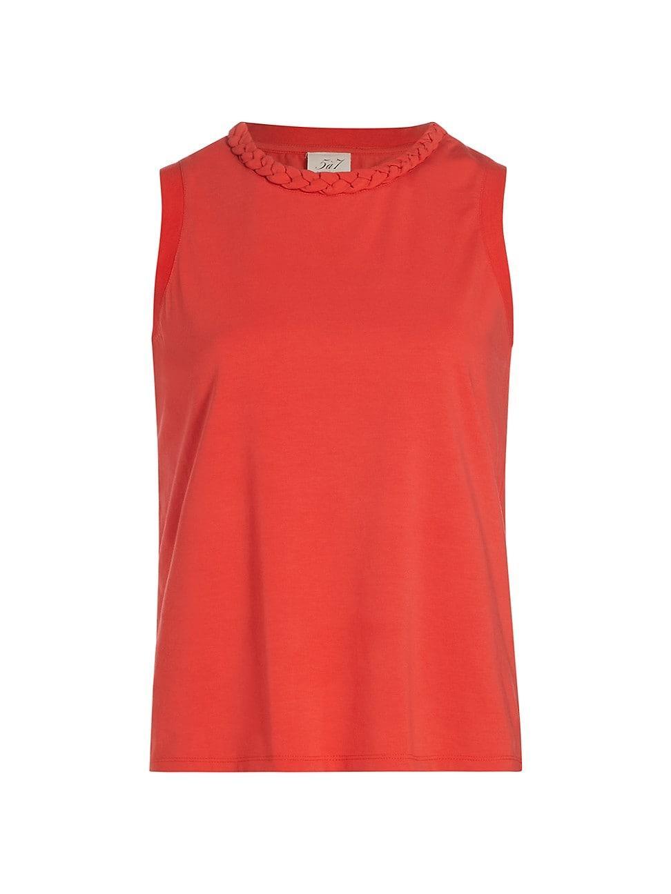 Womens Stretch-Cotton Braided Tank Product Image