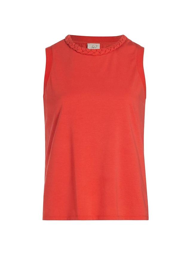 Womens Stretch-Cotton Braided Tank Product Image