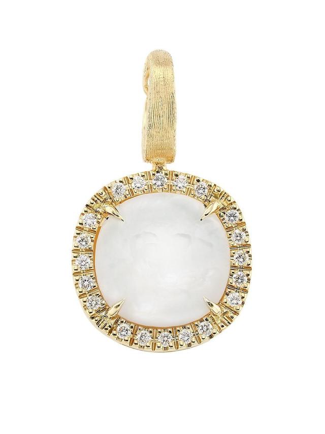 Womens Jaipur Color 18K Yellow Gold, Mother-Of-Pearl, & Diamond Pendant Product Image