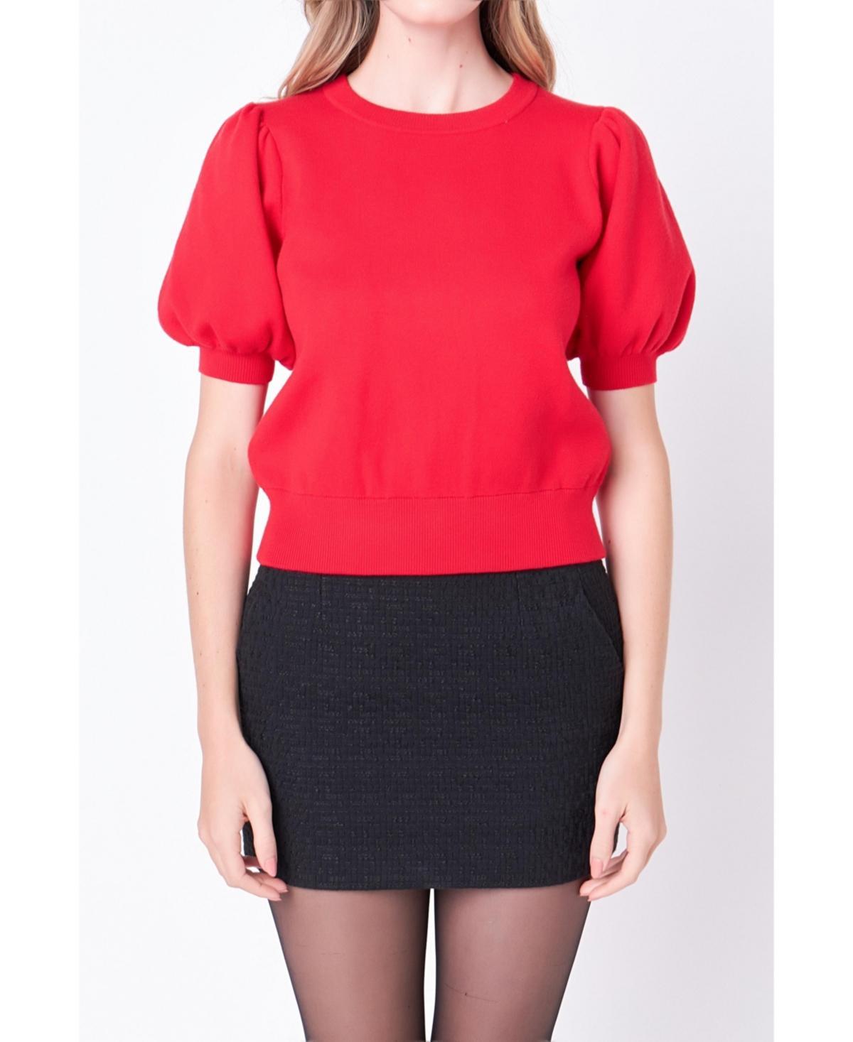 English Factory Puff Sleeve Sweater Product Image