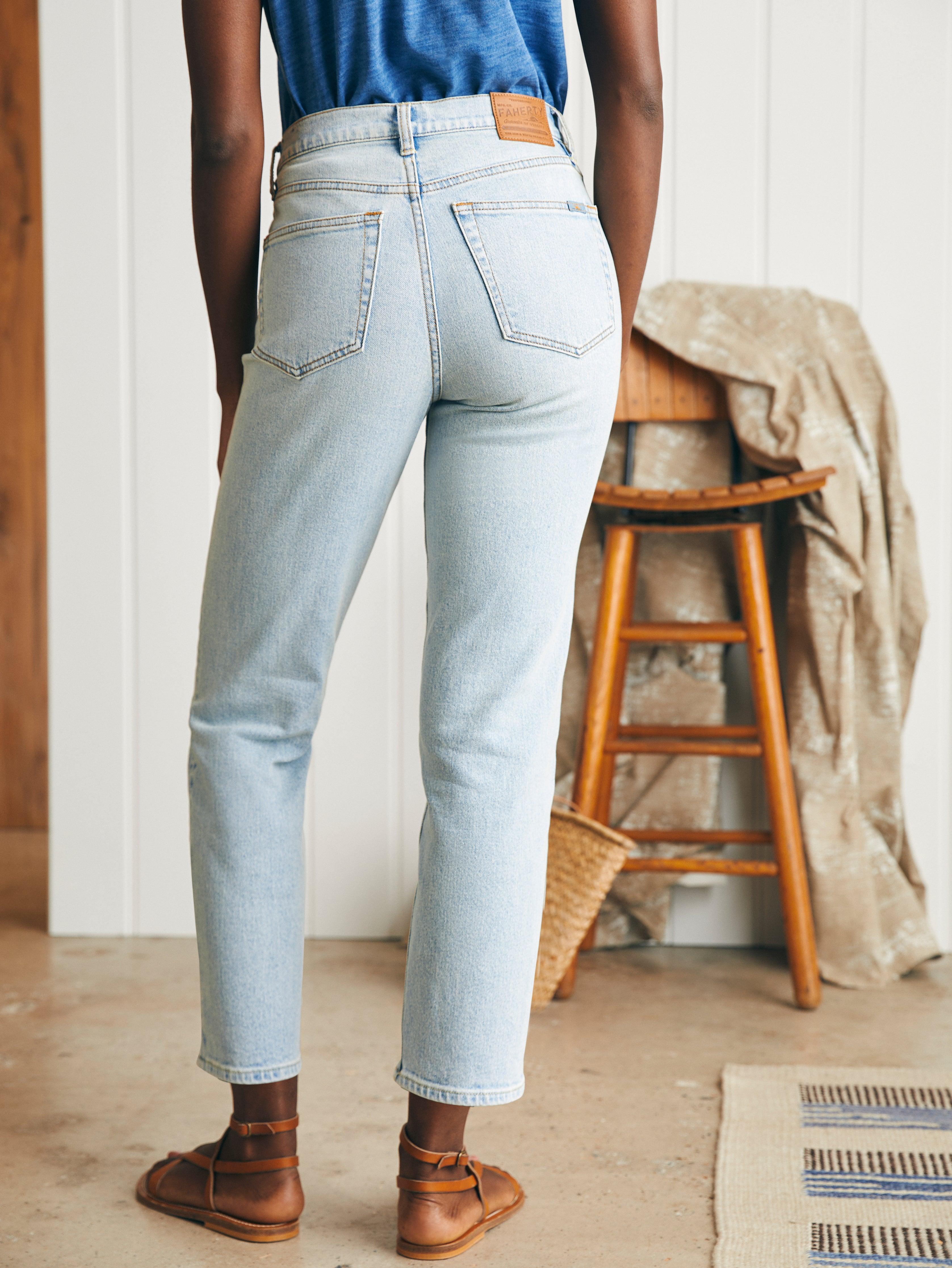 Organic Cotton Slim Straight Ankle Denim - Cloudbreak Wash Female Product Image