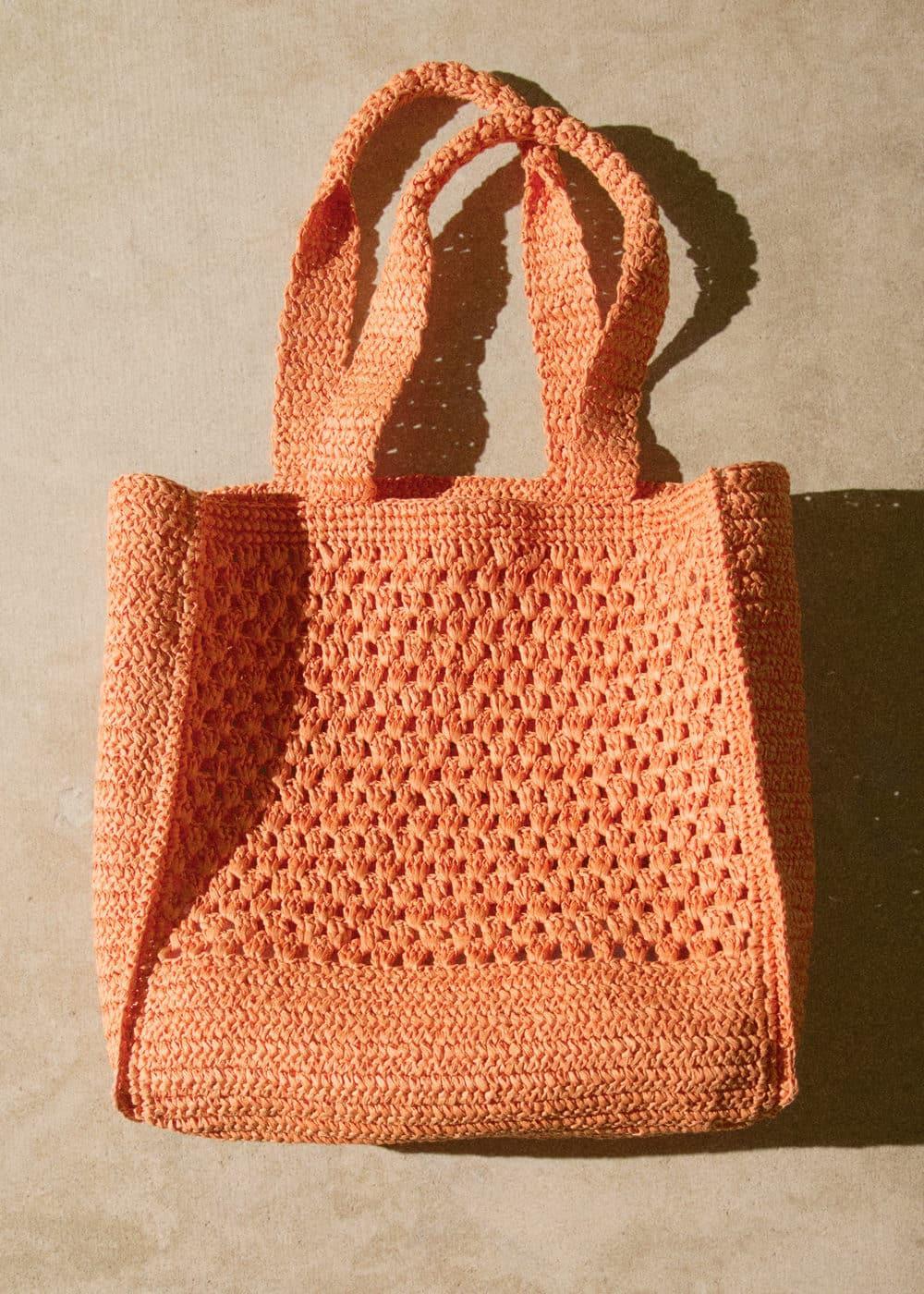 MANGO - Natural fiber shopper bag - One size - Women Product Image