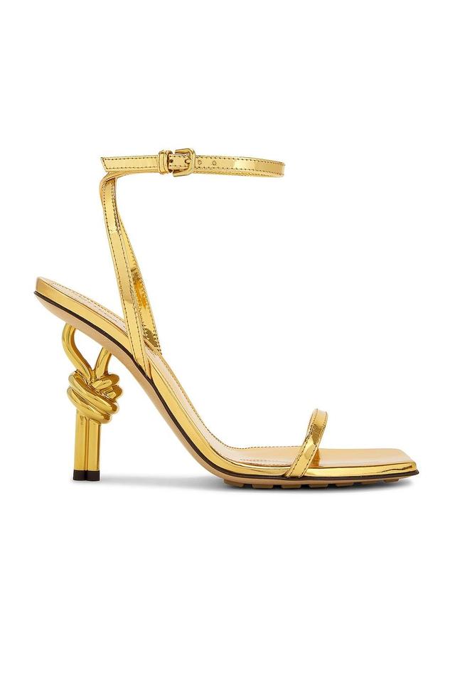 Bottega Veneta Knot Sandal in Metallic Product Image