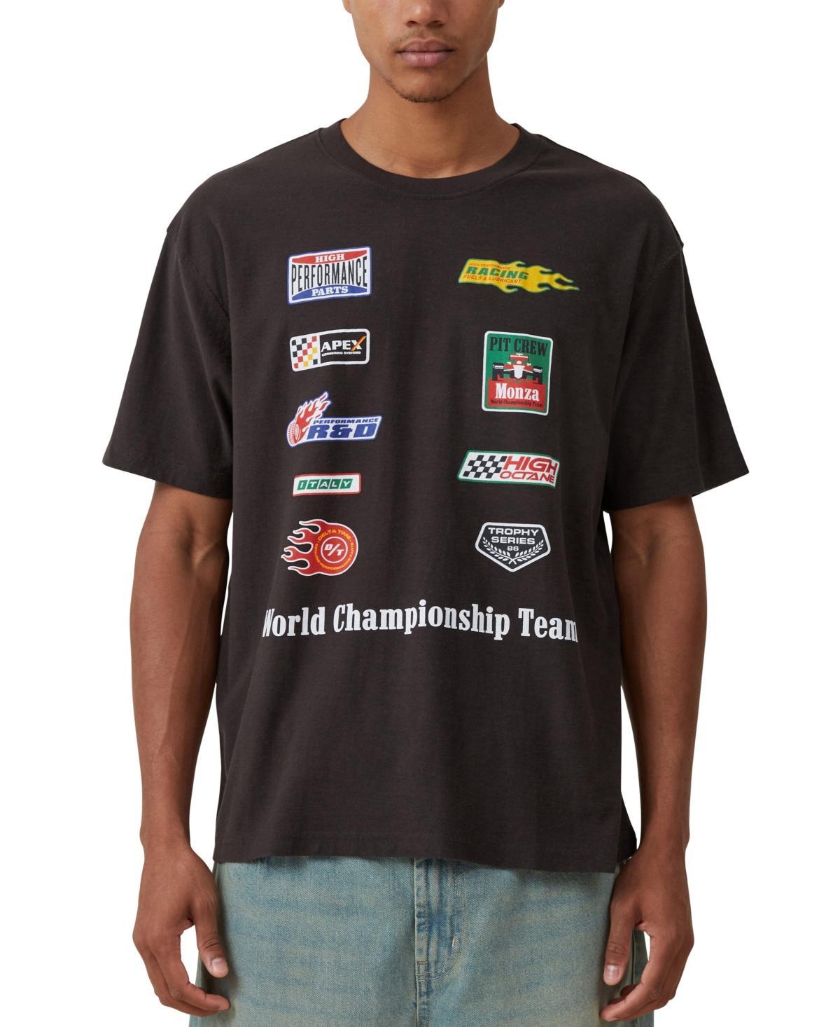 Cotton On Mens Pit Stop Loose Fit T-shirt - Racing Green Product Image