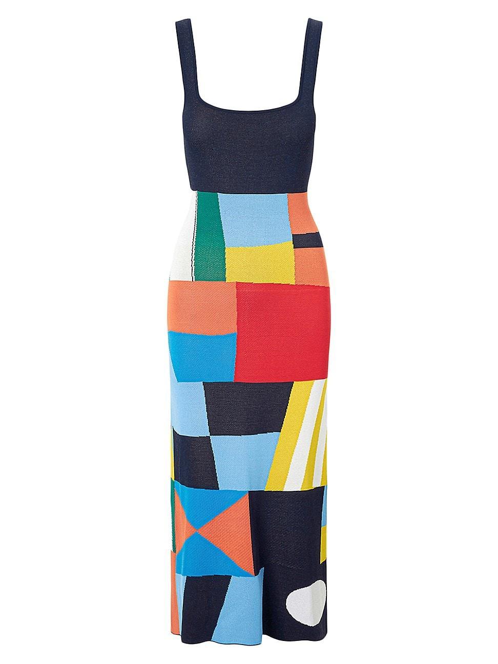 Womens Katie Patchwork Midi-Dress Product Image