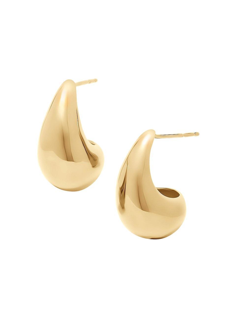 Womens Farrah 14K-Gold Vermeil Hoop Earrings Product Image