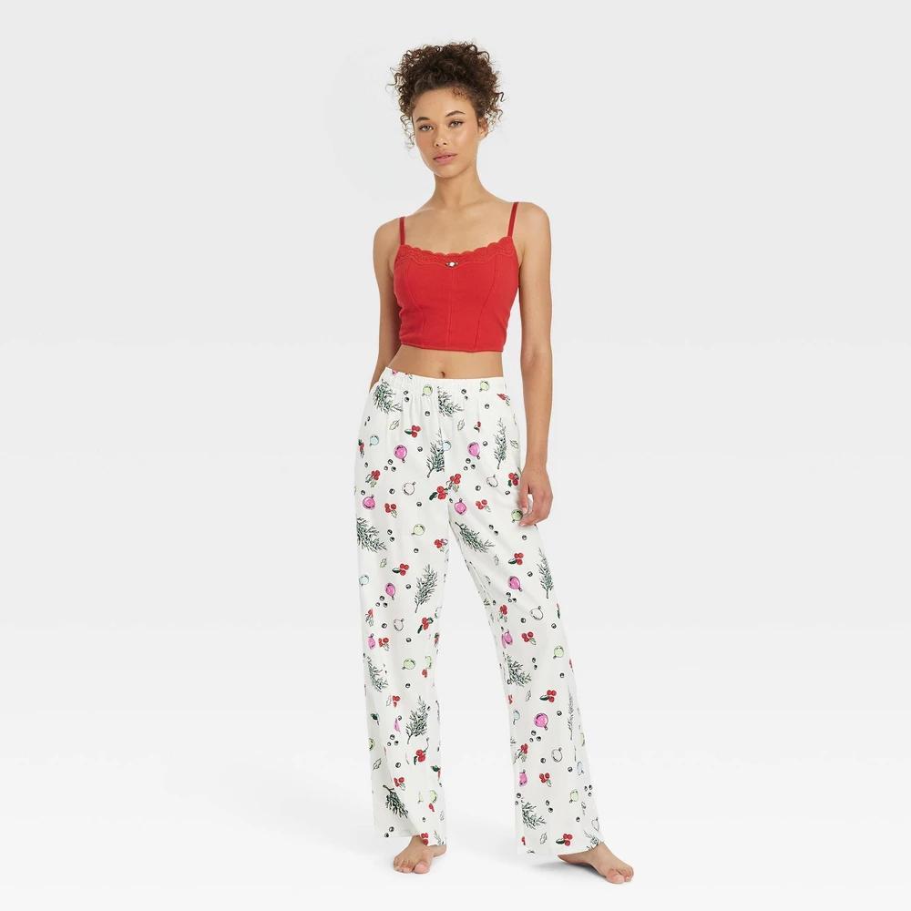 Womens Pajama Pants - Colsie White XL Product Image