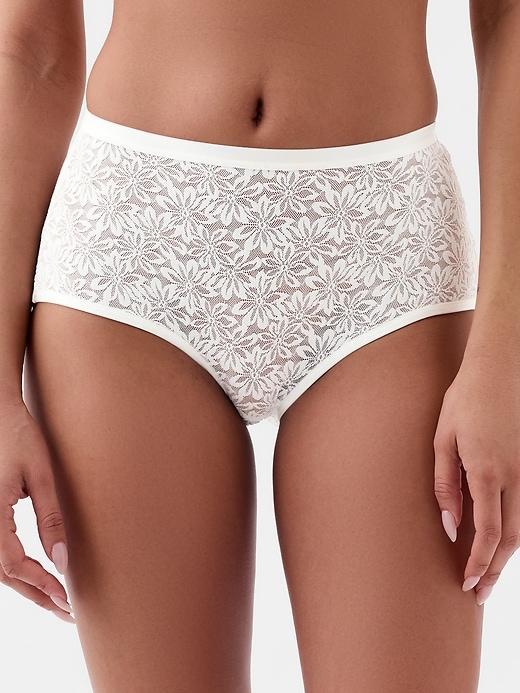 High Rise Floral Lace Brief Product Image