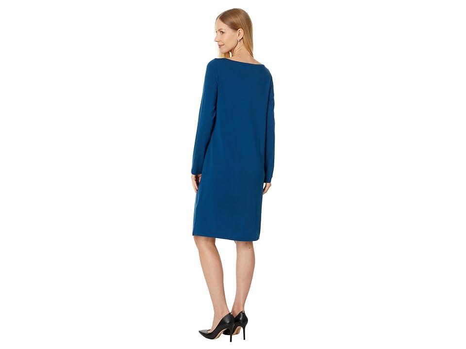 Eileen Fisher Cowl Neck Long Sleeve Shift Dress Product Image