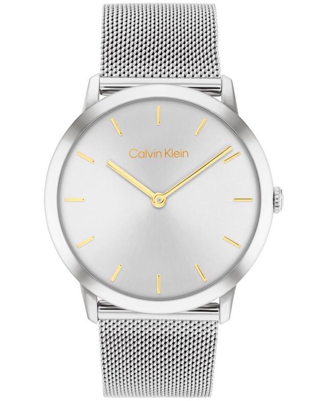 Calvin Klein Womens Slim Minimal Mesh Watch - Metallic Product Image