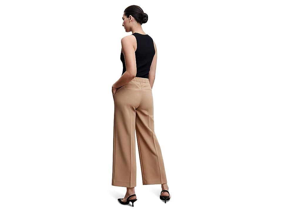 MANGO - Cropped button pants medium brown - S - Women Product Image