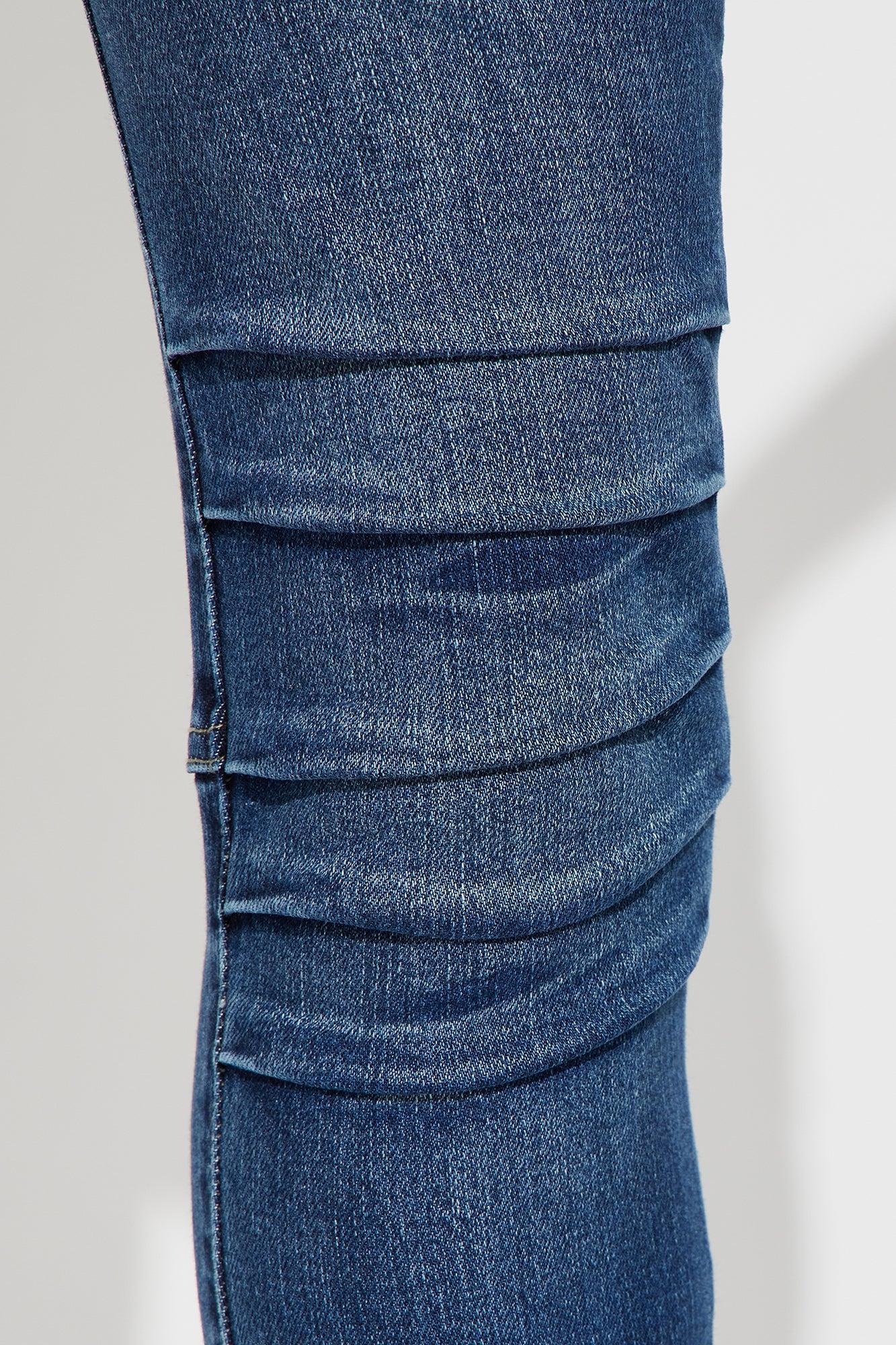 I'll Be Waiting Moto Skinny Jeans - Dark Wash Product Image