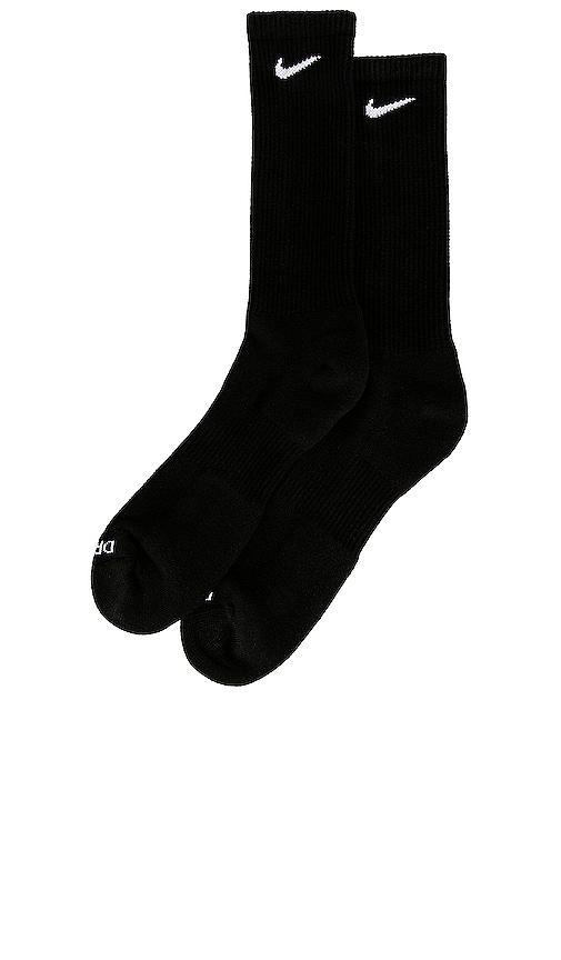 Nike Mens Nike 6 Pack Everyday Plus Cushioned Socks - Mens Black/White Product Image