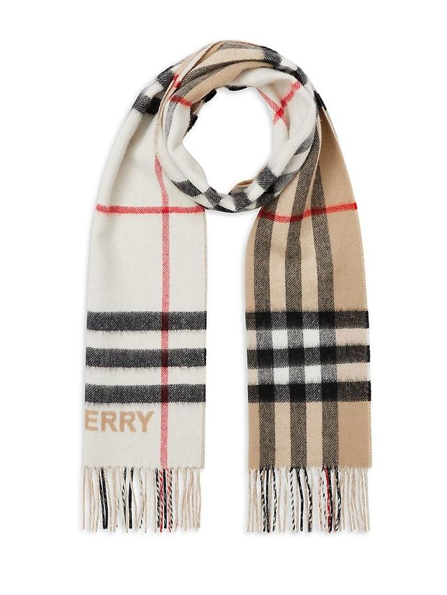 Womens Classic Giant Check Cashmere Scarf Product Image