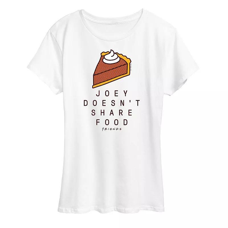 Womens Friends Joey Doesnt Share Food Graphic Tee, Girls Product Image