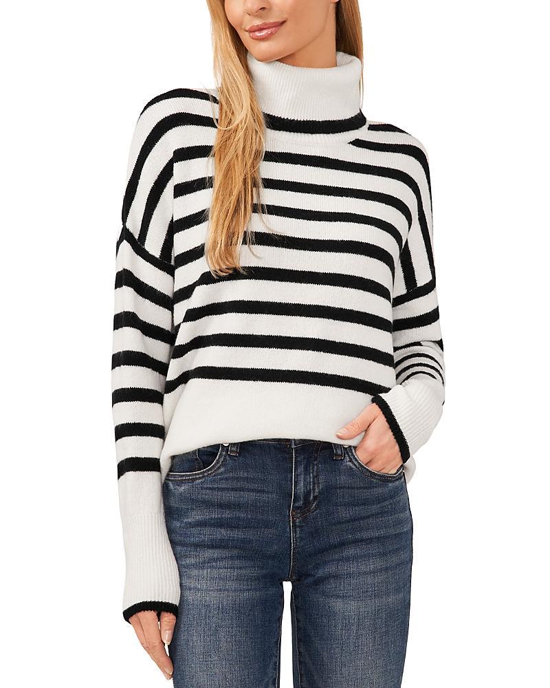 CeCe Striped Turtleneck Sweater Product Image