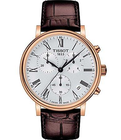 Tissot T-Classic Carson Premium Chronograph Leather Strap Watch, 41mm Product Image