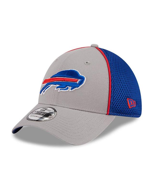 Mens New Era Gray Buffalo Bills  Pipe 39THIRTY Flex Hat Product Image