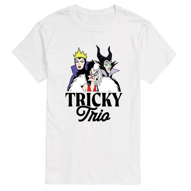 Mens Disney Villains Tricky Trio Graphic Tee White Product Image