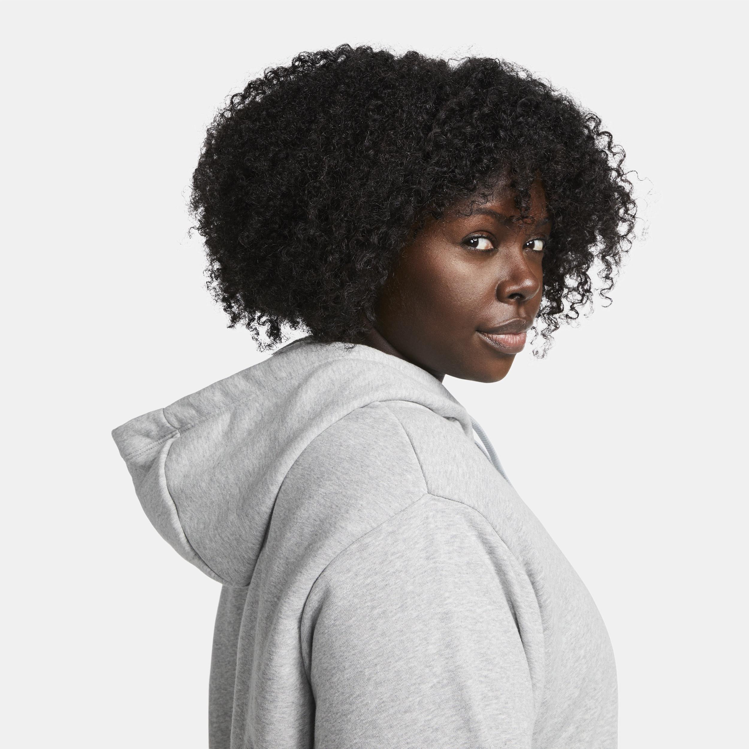 Plus Size Nike Sportswear Club Fleece Hoodie, Womens Grey Product Image