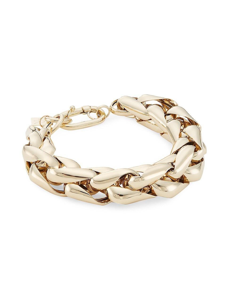 Womens 14K Yellow Gold Medium Wheat Chain Bracelet Product Image