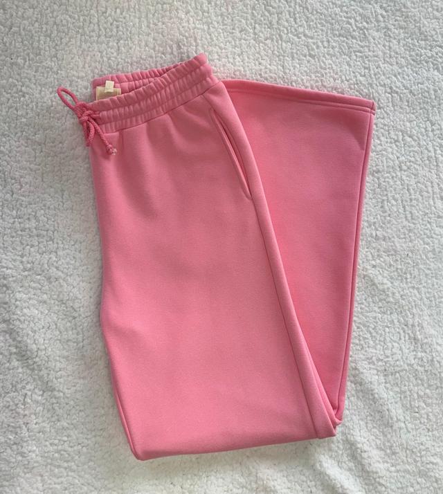 Rose Pink Sunkissedcoconut Blank Flare Sweatpants Product Image