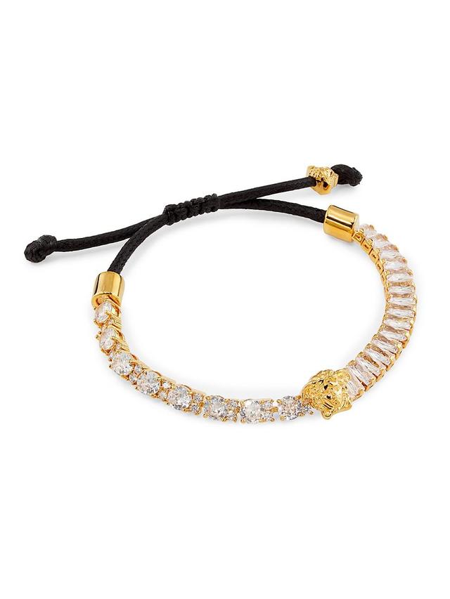 Womens Goldtone & Glass Crystal Cord Bracelet Product Image