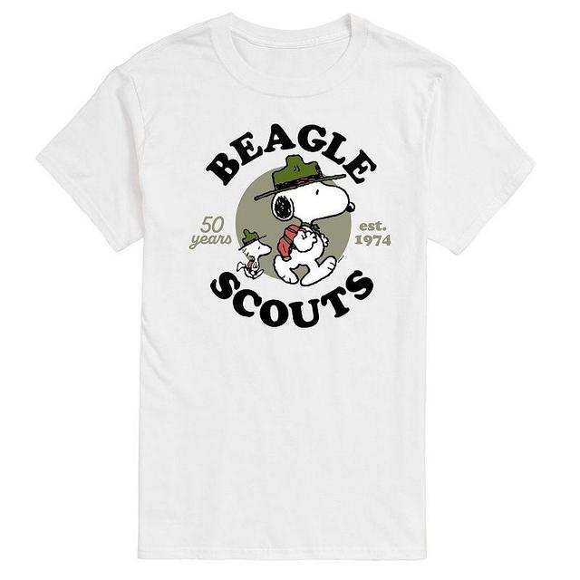 Mens Peanuts Beagle Scout Snoopy Woodstock Graphic Tee Product Image