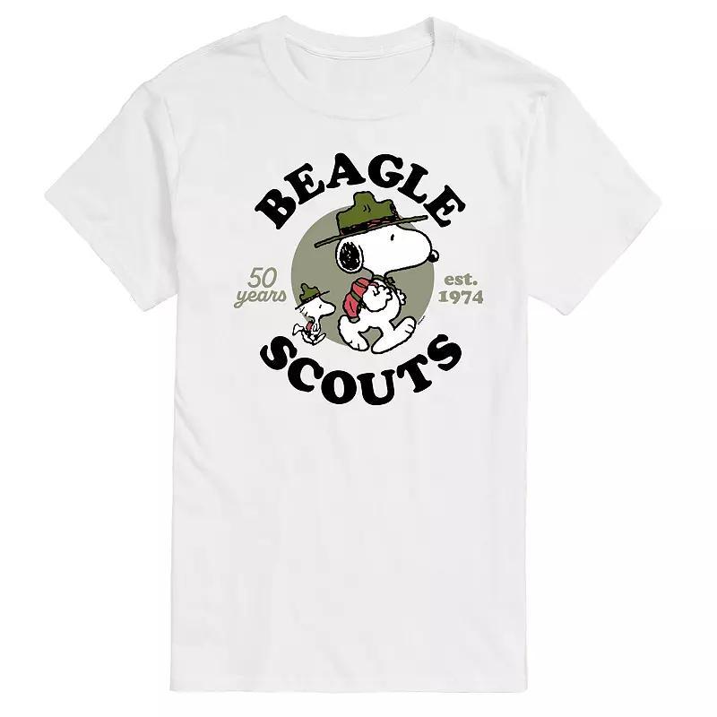 Big & Tall Peanuts Beagle Scouts 50 Years Est. 1974 Graphic Tee, Mens Product Image