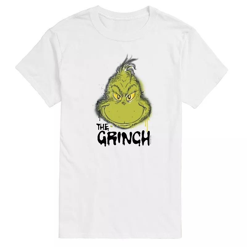 Big & Tall Dr. Seuss The Grinch Spray Paint Graphic Tee, Mens Product Image