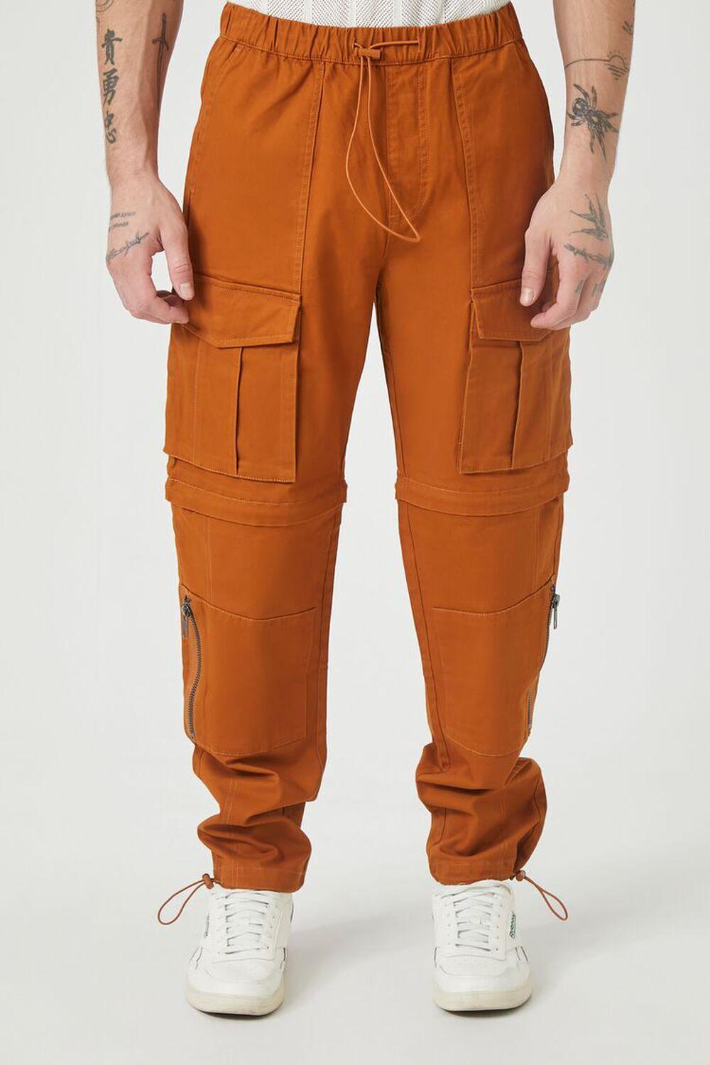 Twill Drawstring Cargo Joggers | Forever 21 Product Image