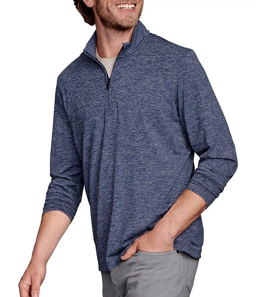 Johnston & Murphy XC4 Heathered Performance Quarter-Zip Pullover Product Image