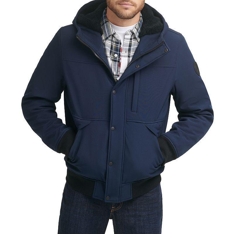 Levis Mens Soft Shell Sherpa Lined Hooded Jacket Product Image