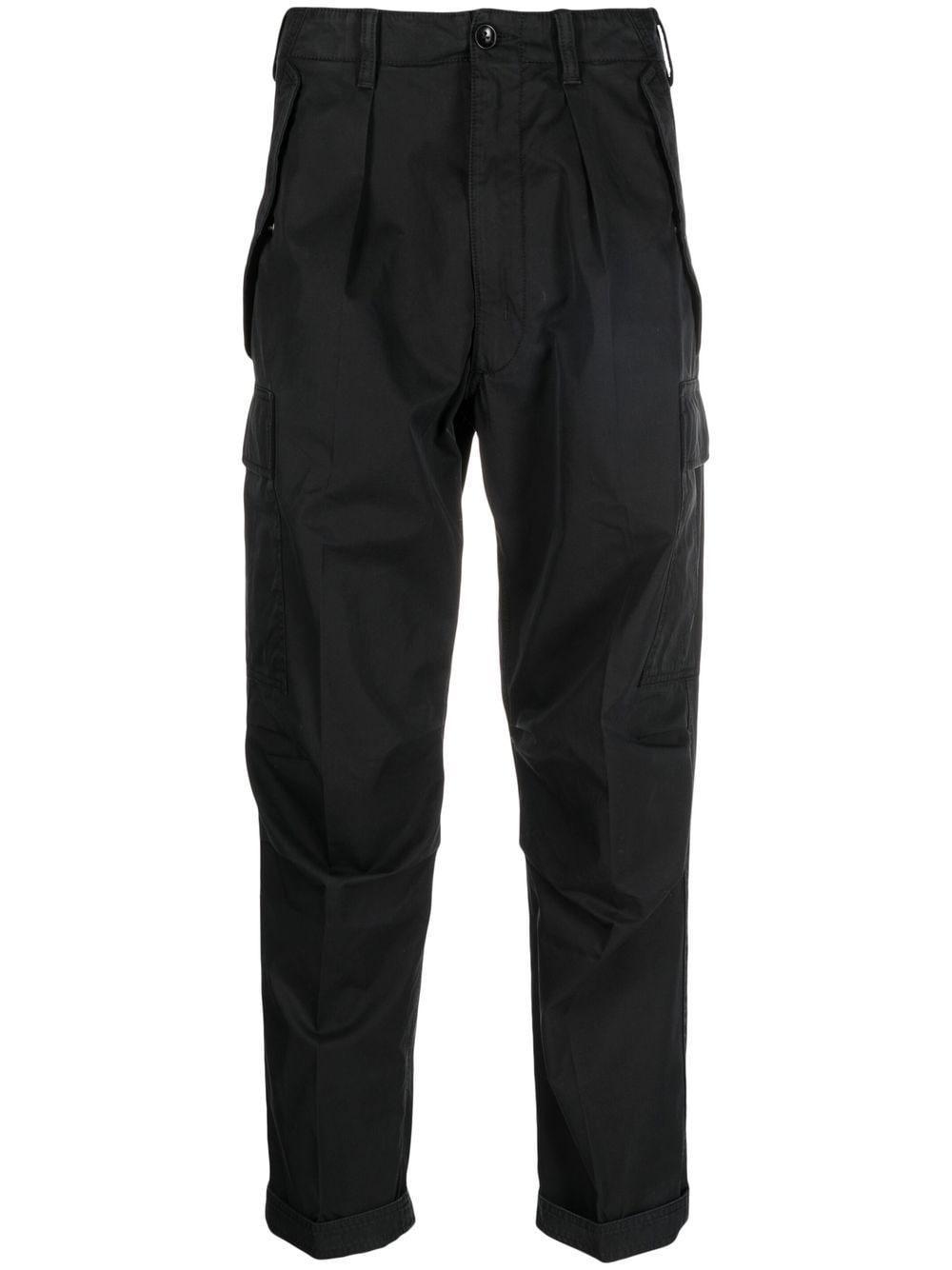 TOM FORD Straight-leg Cotton Cargo Trousers In Black Product Image