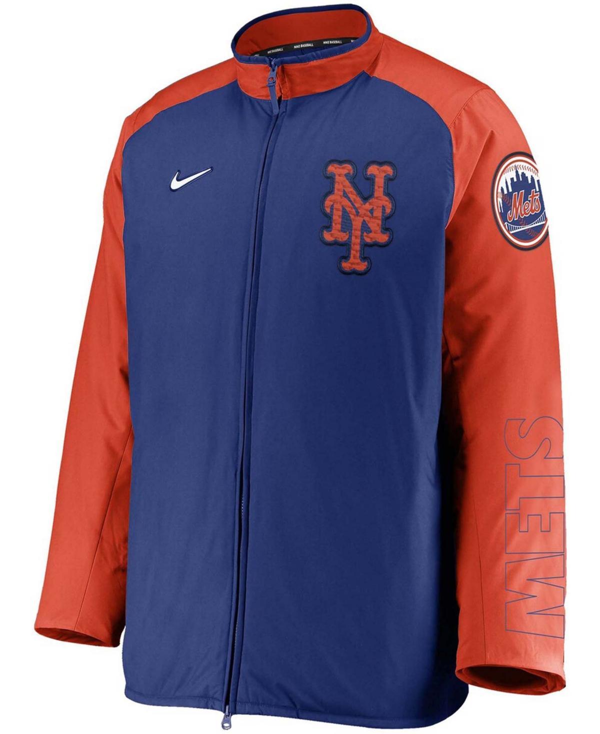 NIKE Men's Royal, Orange New York Mets Authentic Collection Dugout Full-zip Jacket In Royal,orange Product Image