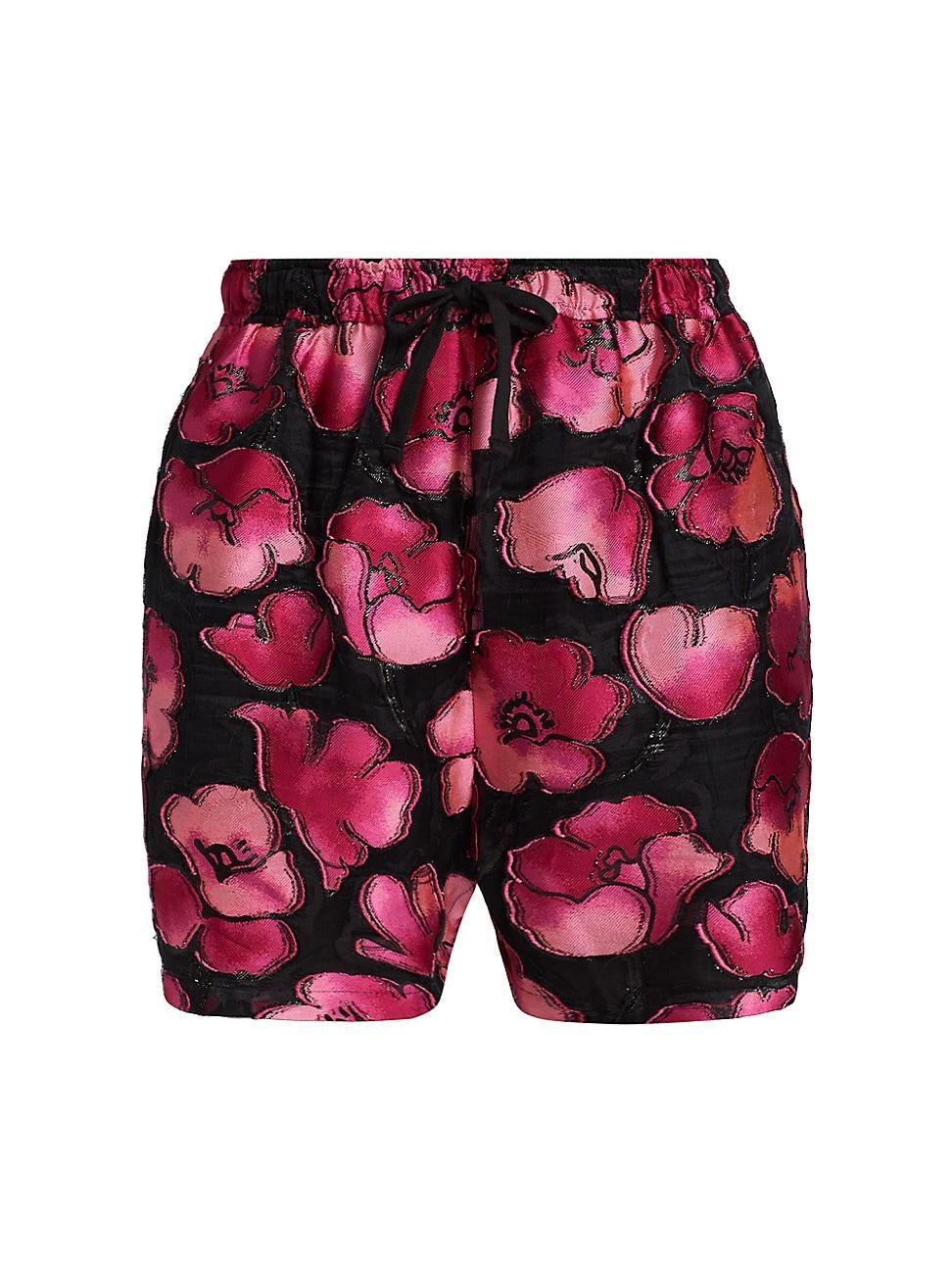 Mens Jacquard Floral Print Shorts Product Image