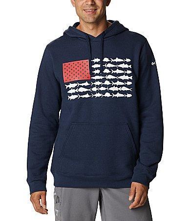 Columbia PFG Big  Tall Fish Flag Hoodie II Hoodie Product Image