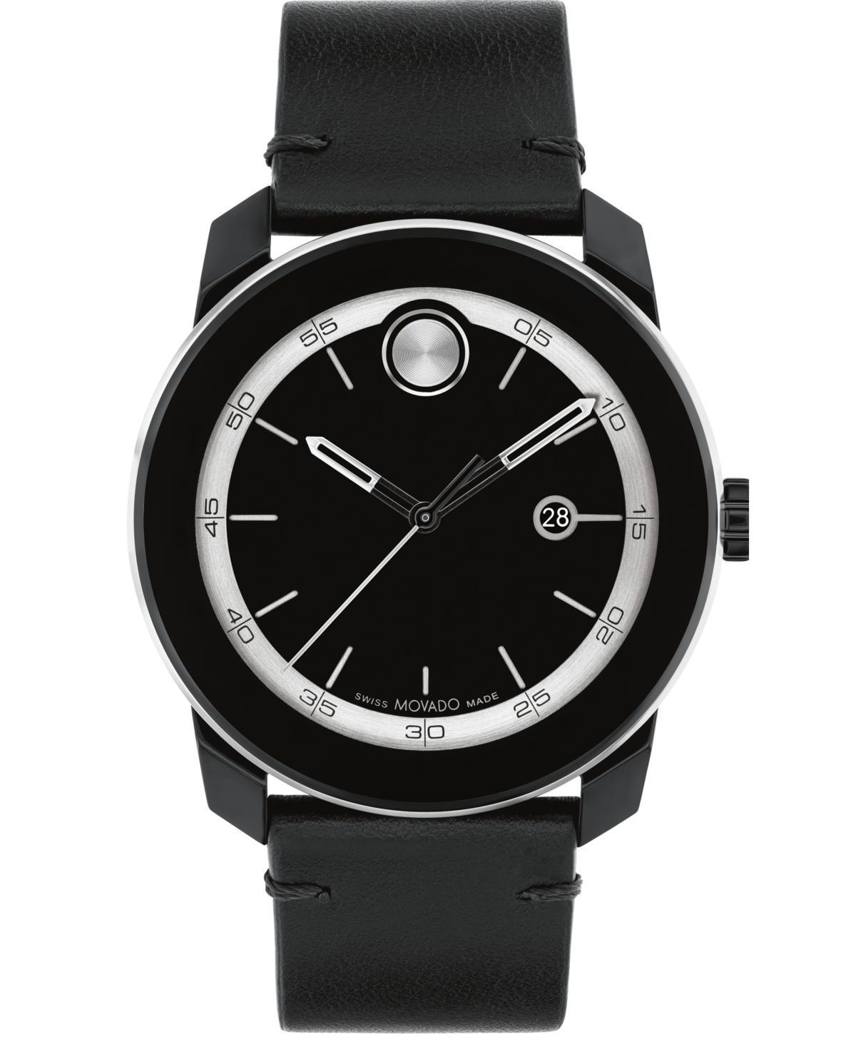 Men's Movado BoldÂ® Tr90 Black Strap Watch with Silver-Tone Dial and Date Window (Model: 3601154) Product Image