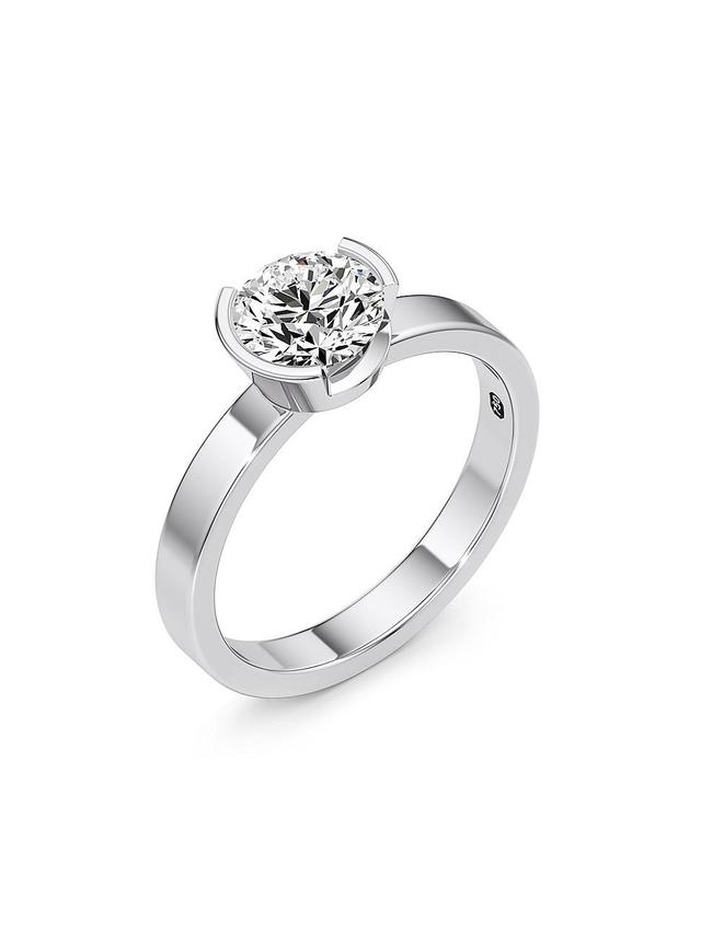 Womens Meta 18K White Gold & 1.00 TCW Lab-Grown Diamond Solitaire Ring Product Image