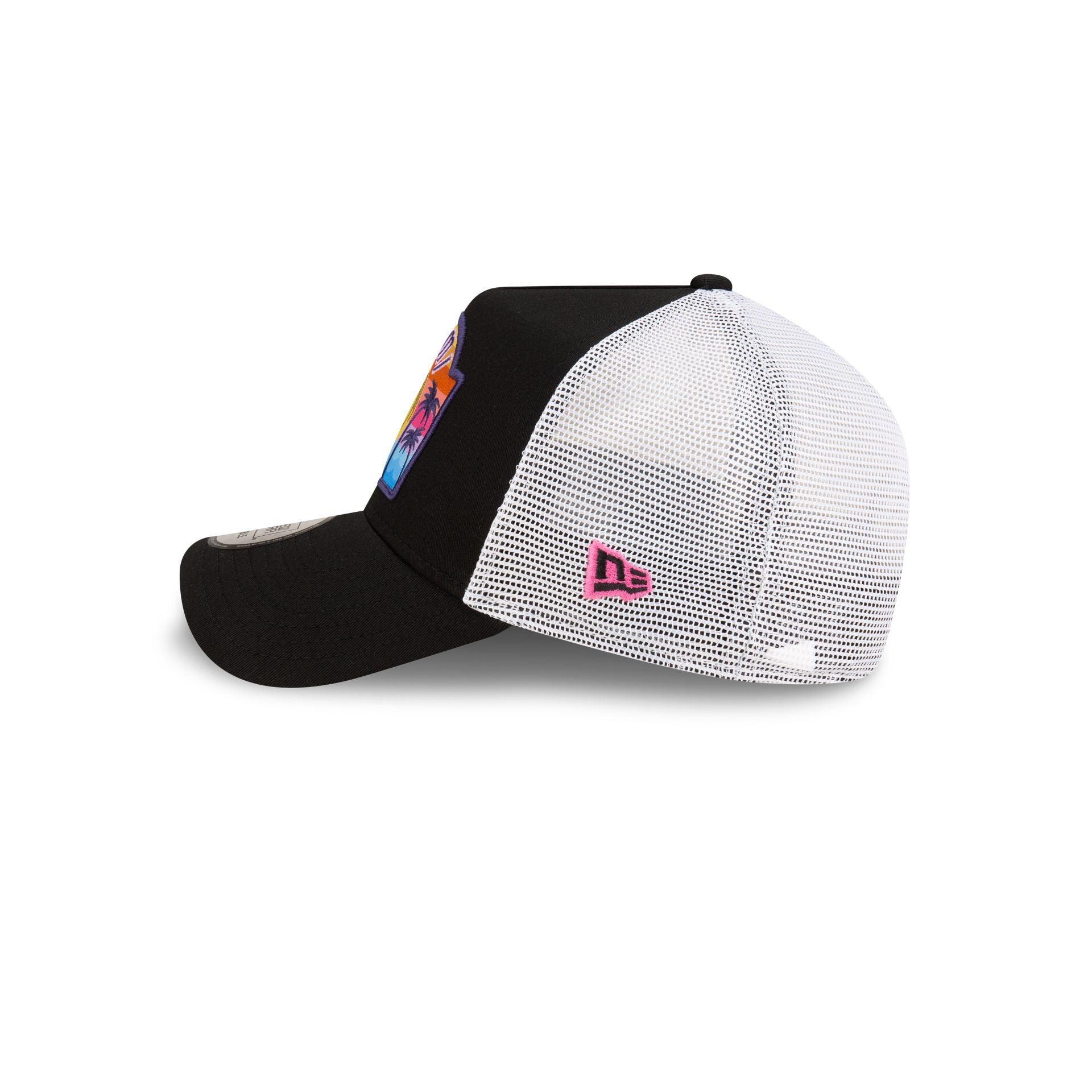 New Era Miami Black 9FORTY A-Frame Snapback Hat Male Product Image