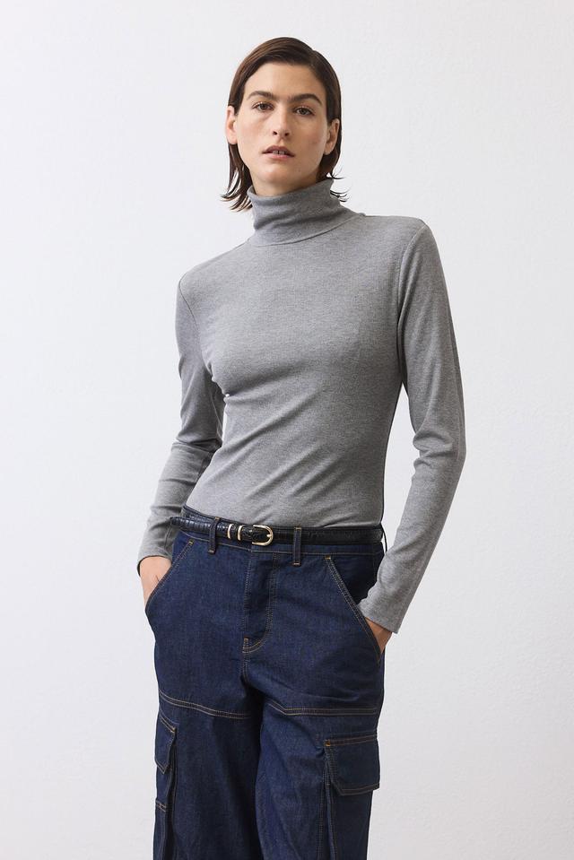 The Ribbed Turtleneck Product Image