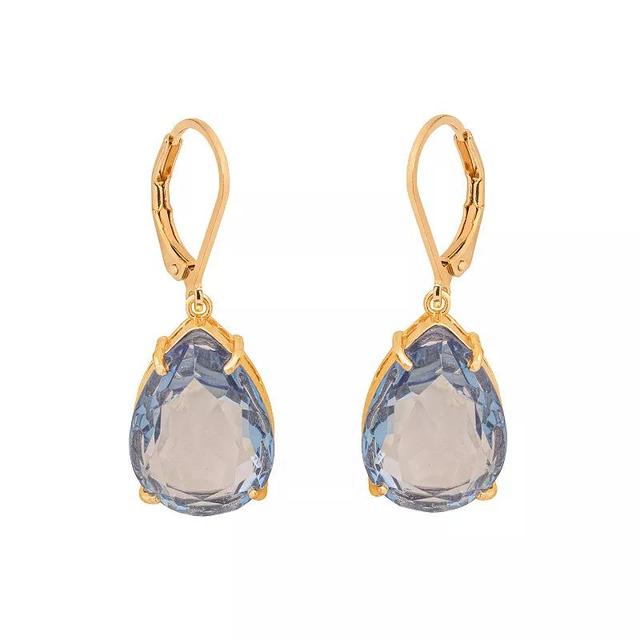 Emberly Gold Tone Drop Earrings, Womens, Blue Product Image