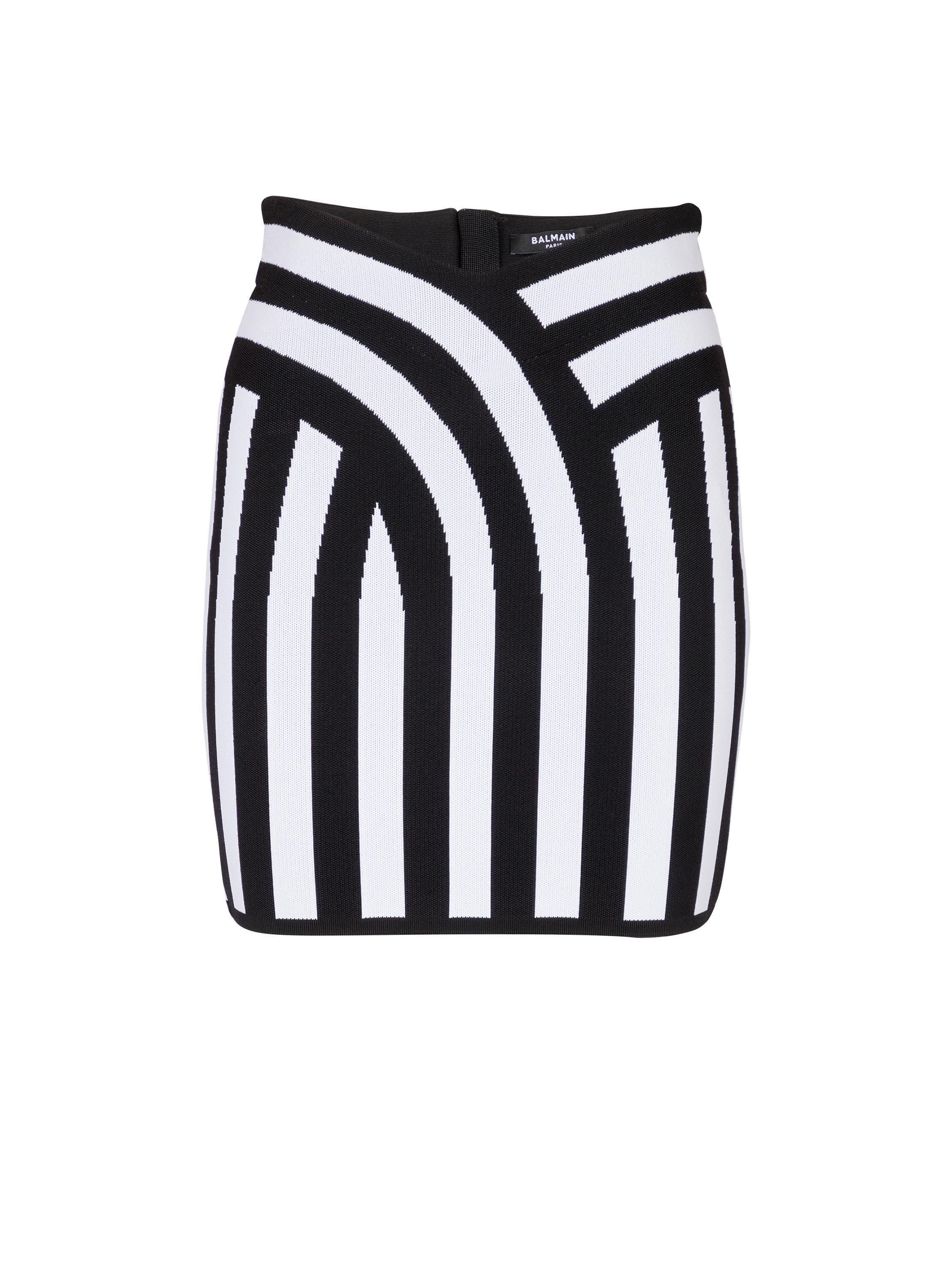 Short striped knit skirt Product Image